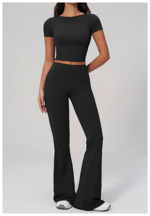 Aura Flow Set — Crop Tee & Flare
