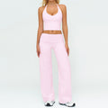 Aura Ease Set — Halter Top & Fold-Over Wide-Leg Pants